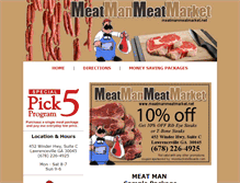 Tablet Screenshot of meatmanmeatmarket.net